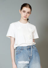 White Origami Patchwork Tee