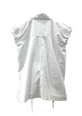 Pockets Drawstring Woven Vest