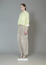 Neon Drawstring Woven Shirt