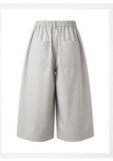 Grey Woven Gropped Pants