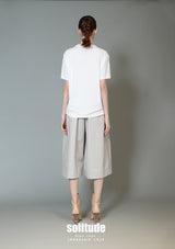 Grey Woven Gropped Pants