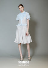 Grey Balloon Short Skirt