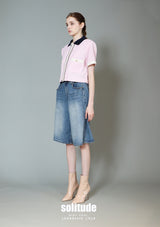 Pink Pearl Botton Tweed Jacket