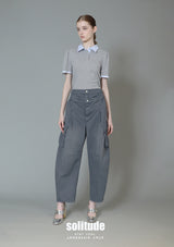 Navy Double-Waistband Army Pants