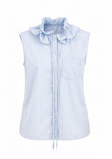 Striped Sleeveless Woven Top
