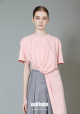 Pink Asymmetrical Knitted Top