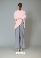 Pink Asymmetrical Knitted Top