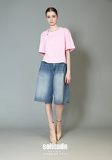 Pink Shoulder-Twist Tee