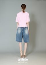 Pink Shoulder-Twist Tee