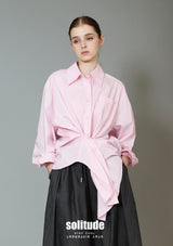 Pink Asymmetrical Woven Shirt