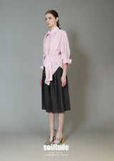Pink Asymmetrical Woven Shirt