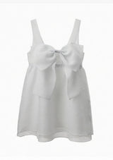Grey Chiffon Ribbon Vest
