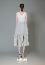 Grey Chiffon Ribbon Vest