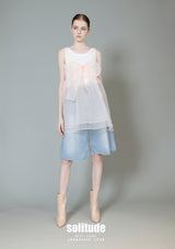 Pink Chiffon Ribbon Vest