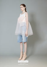 Pink Chiffon Ribbon Vest