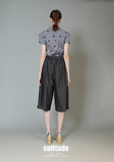 Black Side Button Up Cropped Top
