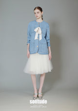 Ribbon Medium Wash Denim Jacket