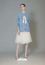 Ribbon Medium Wash Denim Jacket