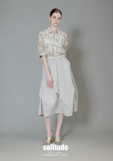 Grey Asymmetrical Woven Skirt