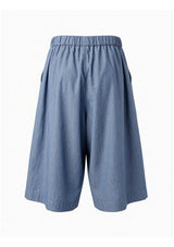 Elasticated Waistband Washed Denim Pants