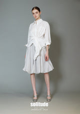 White Asymmetrical Woven Shirt