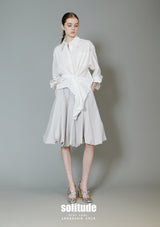 White Asymmetrical Woven Shirt
