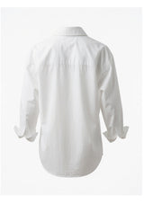 White Asymmetrical Woven Shirt