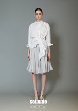 White Asymmetrical Woven Shirt