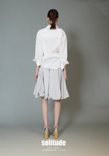 White Asymmetrical Woven Shirt