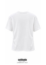 White Beaded Crew-Neck Tee