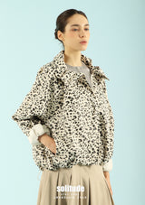 Leopard-Print Zip-Up Jacket