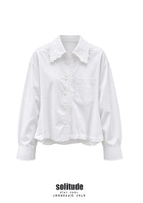White Embroidered-Lace Shirt