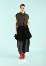 Charcoal Drop Shoulder Vest