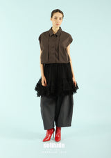 Charcoal Drop Shoulder Vest