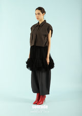 Charcoal Drop Shoulder Vest