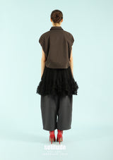 Charcoal Drop Shoulder Vest