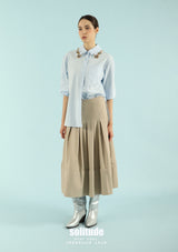 Power Blue Beaded Collar Shirt