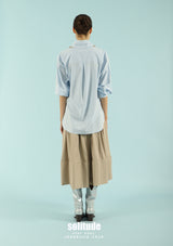 Power Blue Beaded Collar Shirt