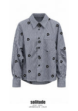 Black Checkered Long Sleeve Shirt