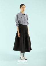 Black Checkered Long Sleeve Shirt