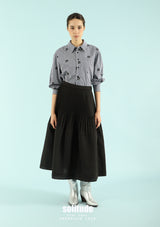 Black Checkered Long Sleeve Shirt