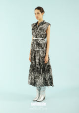 Black Patterned Tank Maxi Dress