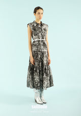Black Patterned Tank Maxi Dress