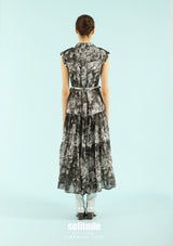 Black Patterned Tank Maxi Dress