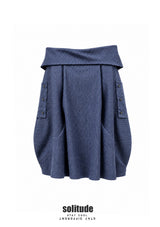 Blue Striped Layers Skirt