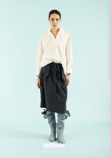 Blue Striped Layers Skirt