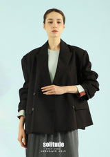 Black Double-Breasted Blazer