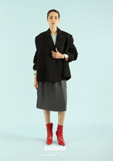 Black Double-Breasted Blazer