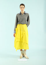 Grey Double Collar Polo Tee