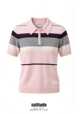 Pink Striped Knit Top